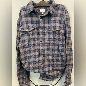 Sonoma Blue and Gray Checkered Men's Shirt